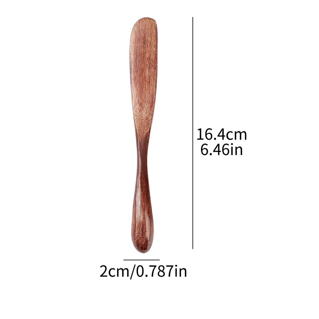 Phoebe Wood Butter Spreader Japanese Style Flat Thin Blade for Jam Cheese Toast Smooth Polished Handle Kitchen Gift Rustic 1