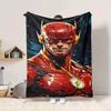 1pc Flash Superhero Blanket Lightweight Flannel Throw For Sofa, Bed, Travel, Livingroom, Office, Couch, Chair, And Bed