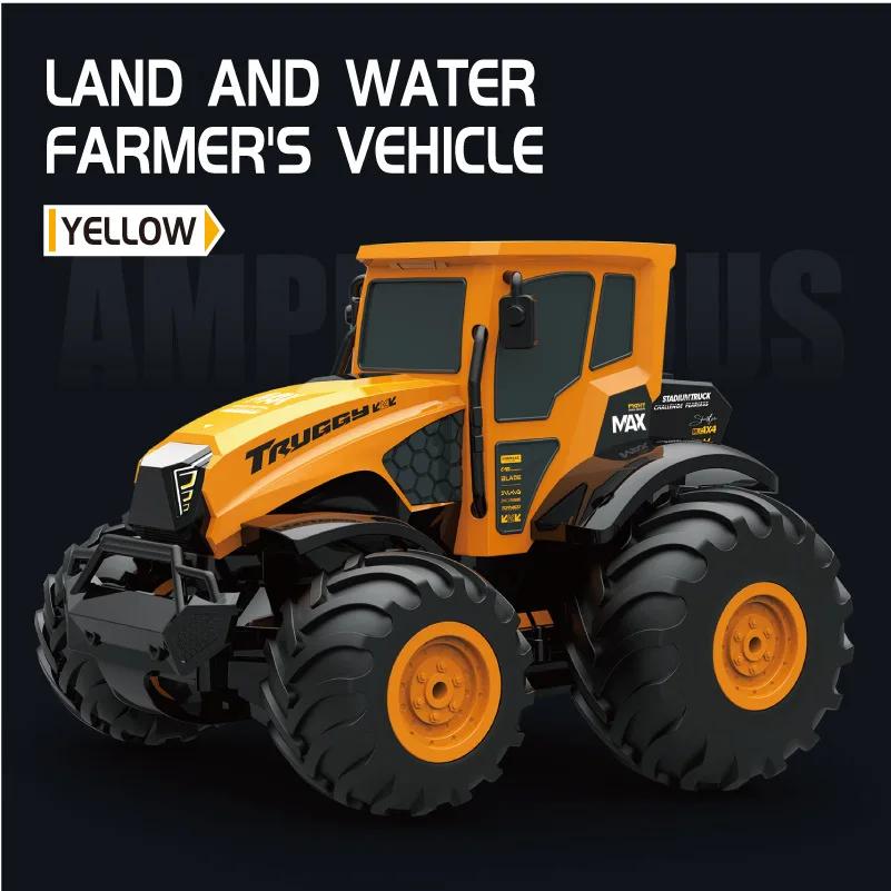 1/14 Big RC Farmer's Cars Amphibious Vehicle Toys Full Scale 2.4G Remote Control Off Road Car Toy 4WD Farm Car Model Xmas Gifts