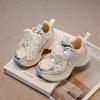 Girls Sports Shoes Princess Style Children Sneakers Thick Soft Sole 2025 New Fashion Kids Running Shoes Mesh Bows Sweet Cute
