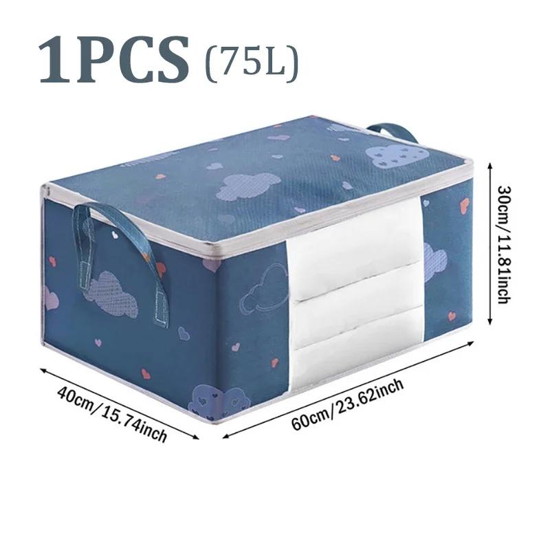Große Aufbewahrungstaschen 1/2/4 Stück Feuchtigkeitsdicht Staubdicht Organizer für Bettdecke, Kleidung, Daunendecke, Decke Faltbare Gepäck-Sortiertasche
