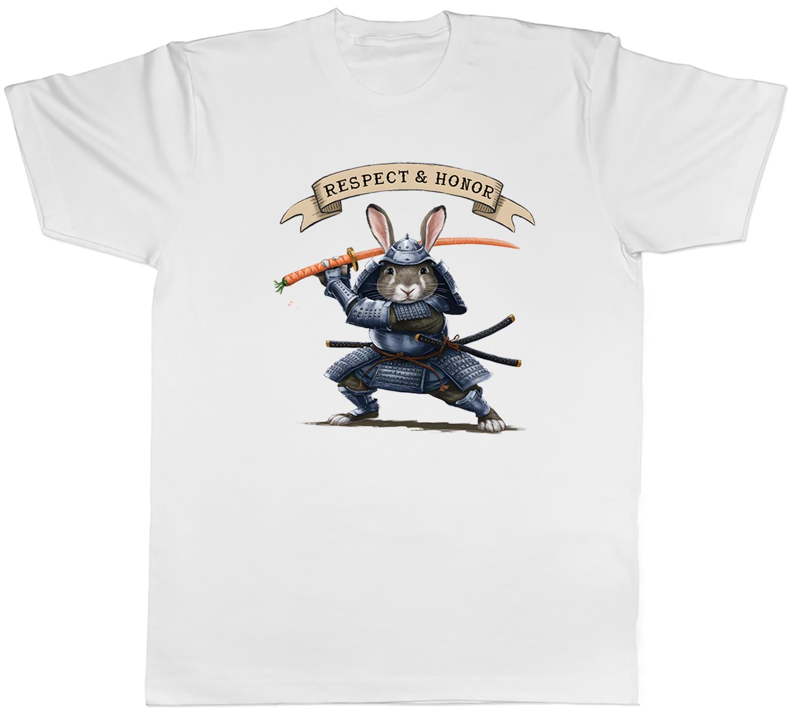 Samurai Rabbit Bunny Unisexs TShirt Carrot Katana Respect Honor Tee Gift S