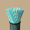 100Pcs Biodegradable Paper Straws Colorful Striped Print Food-Grade Safe Drinking Straws Party Supplies