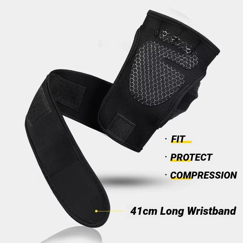 1 para treningowych rękawic sportowych dla mężczyzn i kobiet, do ćwiczeń, fitnessu, kulturystyki, podnoszenia ciężarów, na siłownię, ochrona dłoni, nadgarstka, dłoni, hantle Ha