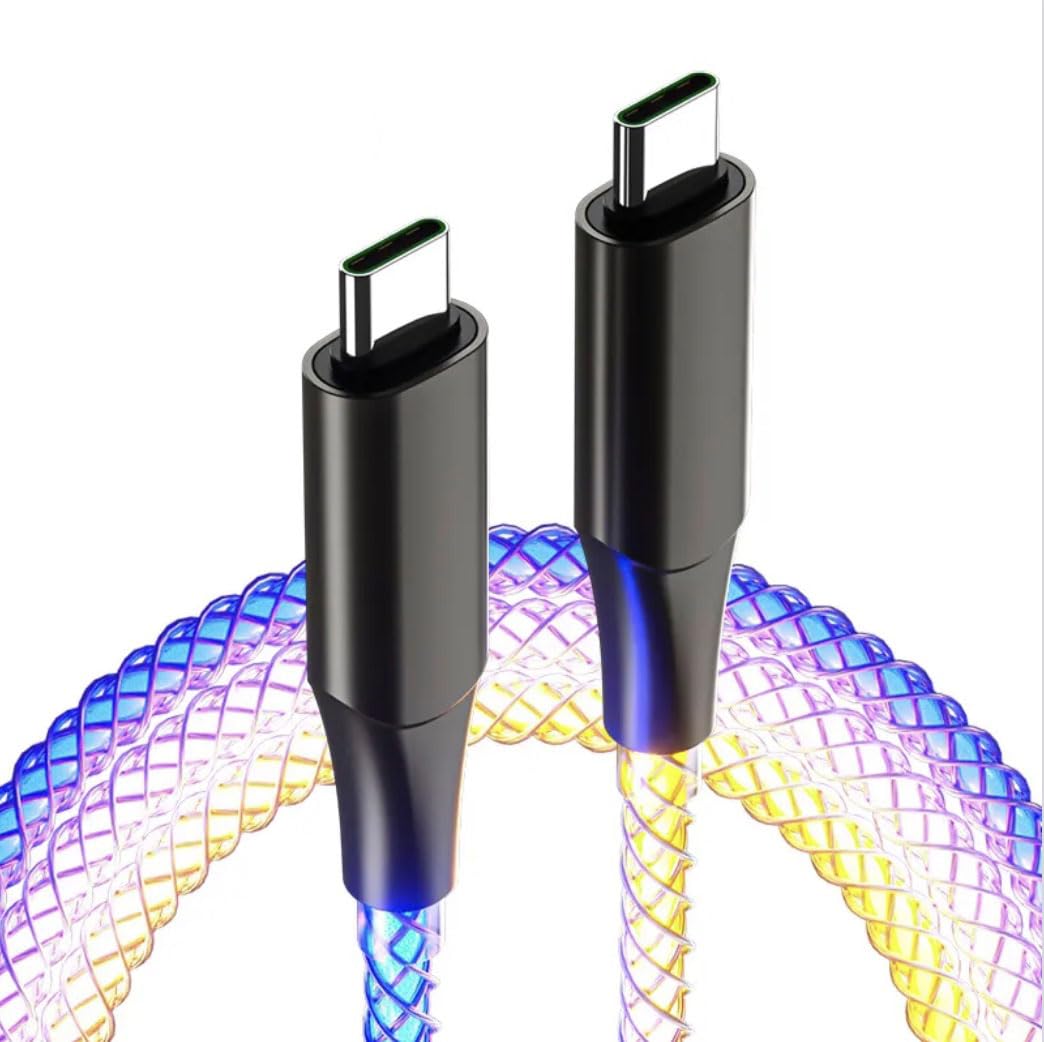 Kashimura A ярко освещенный Совместим с зарядкой USB PD и данными этот кабель для зарядки и синхронизации USB оснащен радужным кабелем NAJ-657!