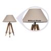 48.26 Cm Wooden Tripod Table Lamp Without Shade, Night Lamp for Bedroom, Home Decor, Living Room, Light Lamp, Bedside, Bedroom, Room Decor