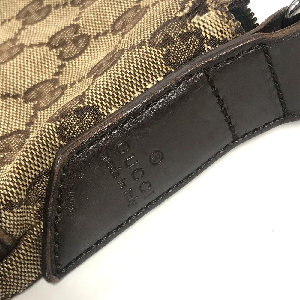 GUCCI 145857 GG Crossbody Messenger Bag Shoulder Bag Beige/SilverHardware