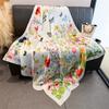 Butterfly Flower Simulation Silk Premium 111cm Large Square Scarf Silk Scarf Printed Shawl Sunscreen Scarf Headscarf Scarf
