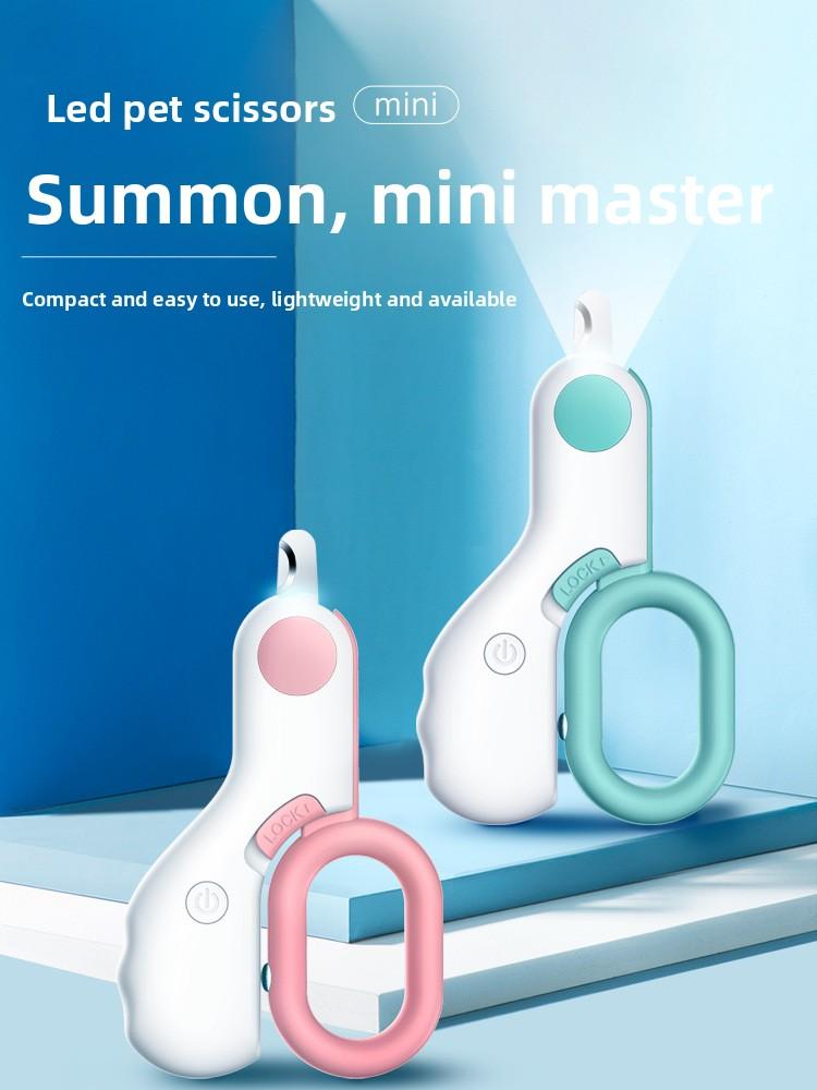 Portable Mini Pet Nail Clippers with LED Light for Safe Grooming Essential Tool for Cats Dogs Cat Assessories