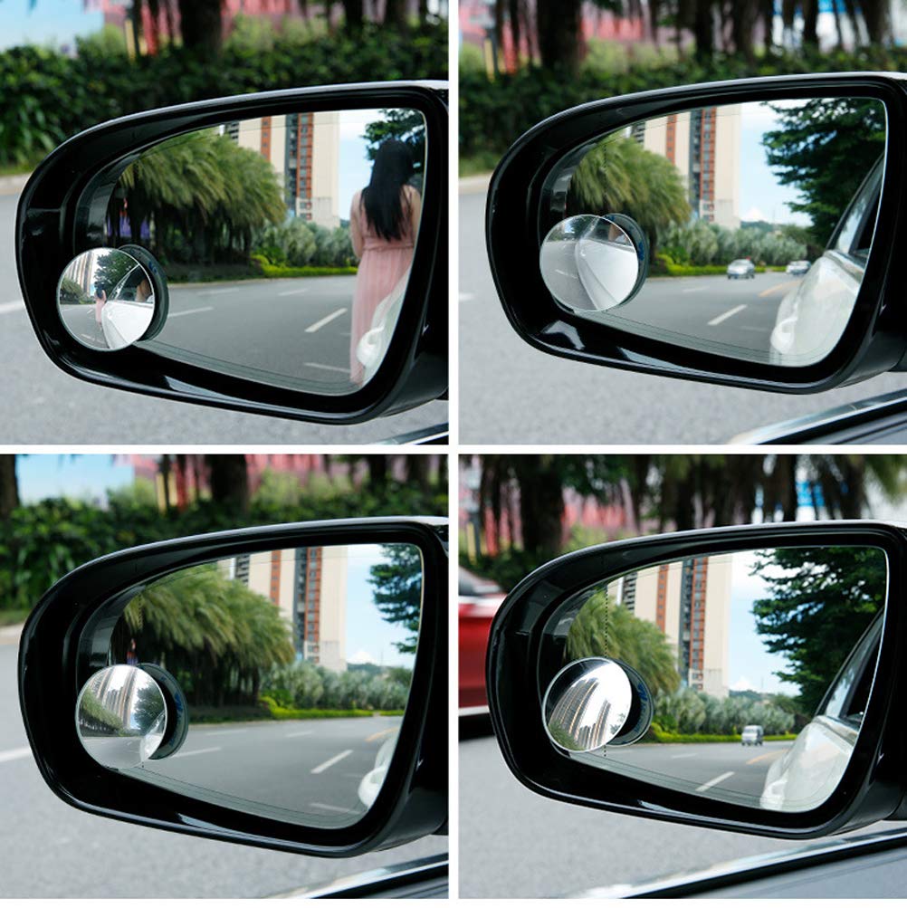 Wolfride Car Auxiliary Side Circular Auxiliary Mirrors for Rearview Angle Eliminates Blind Easy Installation 2-Pack Mirrors, Mirrors, Sub-Mirrors,