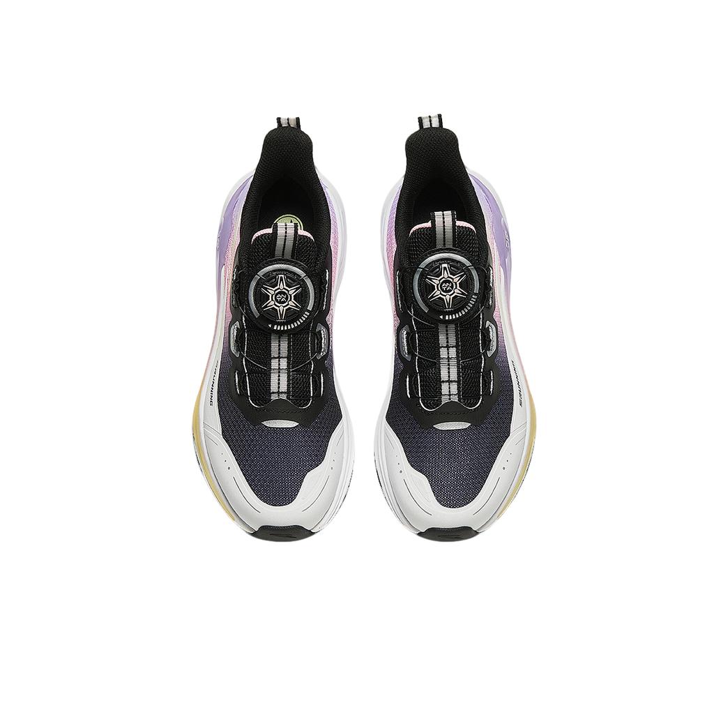 Anta Kids Fabric Windbreaker Fashion Lightweight Running Shoes Kids Sneakers Black Light-Purple Anta-White A22435516-1