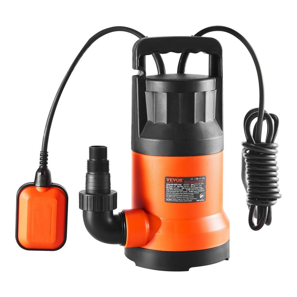 Submersible Utility Pump Sump Pump 400W 2510 GPH 26 Ft Head Water Pump