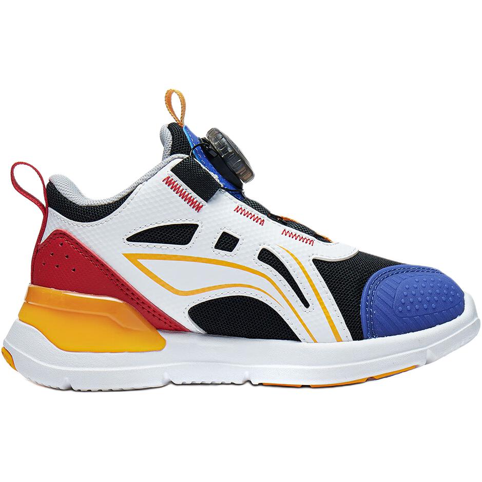 Li Ning Kids Mesh Comfortable Versatile Non-Slip Mid-Top Running Shoes Kids Shoes Black Red YKNT122-1