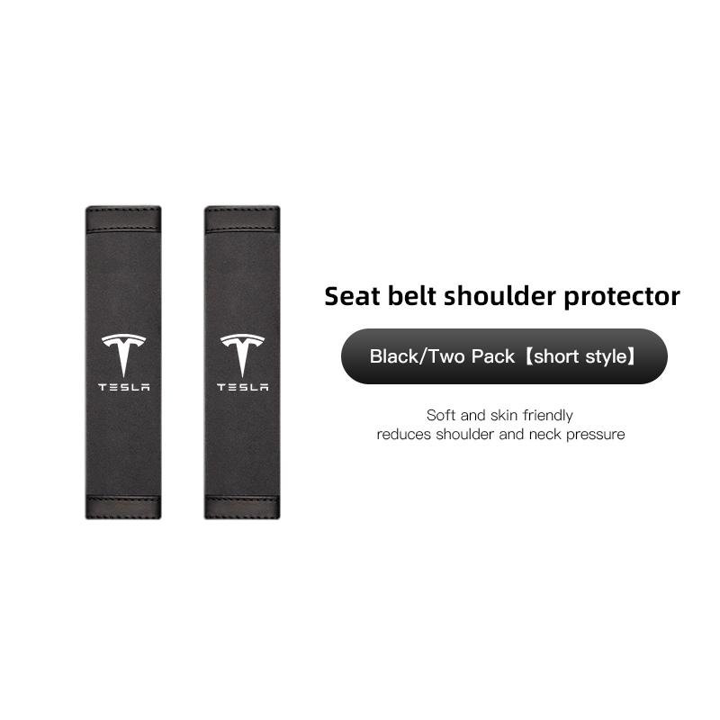 

2PCS Car Seat Belt Pad Cover Suede Soft Car Shoulder Pad for Tesla Model S X Highland 3 Y SpaceX Coil Bonina Cybertruck Juguete