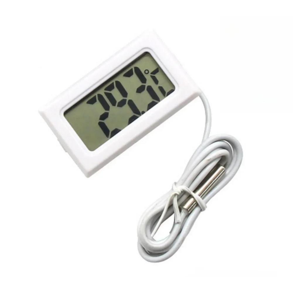1pc Mini Digital LCD Thermometer With Probe Indoor Convenient Temperature Sensor For Aquarium Fish Tank Home Fridge Thermometer