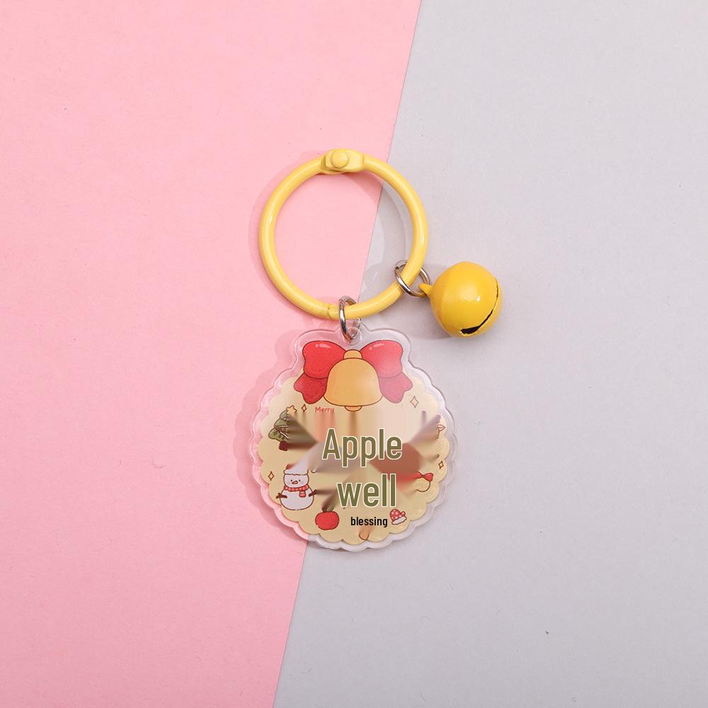 Double-Sided Santa Claus Cartoon Acrylic Keychain - Korean Style Backpack Pendant & Clothing Accessory