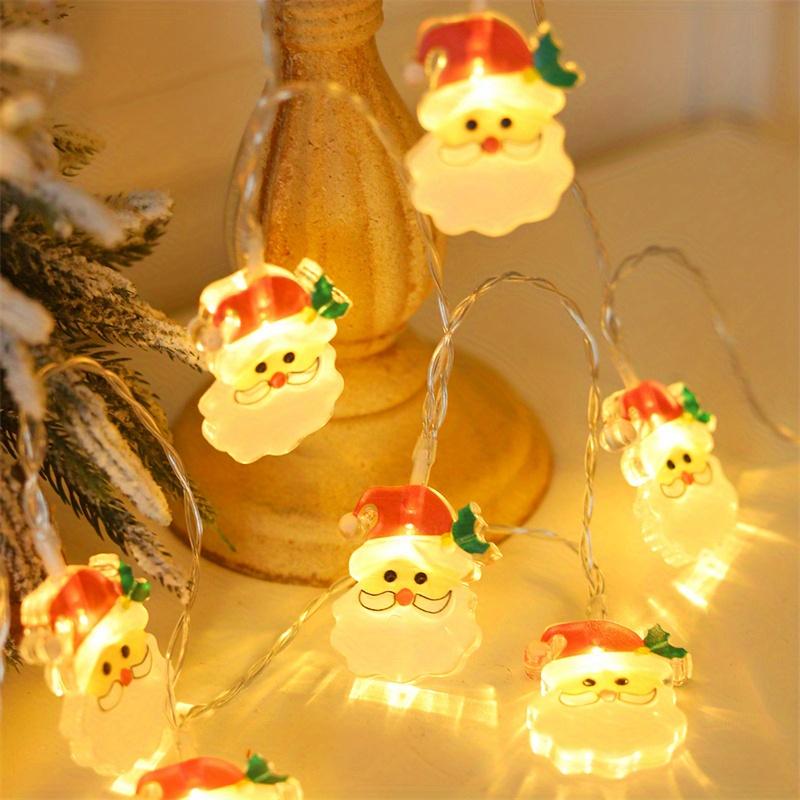 Luminițe de Crăciun Moș Crăciun - Funcționează cu baterie (bateriile nu sunt incluse), 150 cm, 10 LED-uri