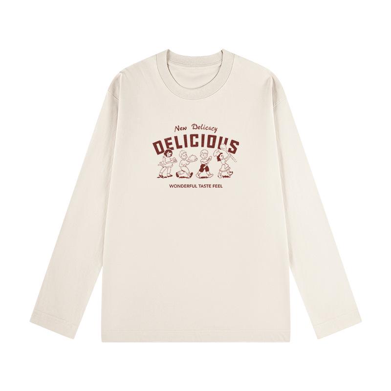 

Korean Retro Pure Cotton Long Sleeve Women s Top: Loose, Versatile Autumn Outerwear M (100-115 lbs)