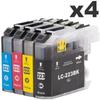 Compatible Brother LC 223 Cartridges for DCPJ4120DW MFCJ480DW MFCJ5620DW - Black - 180 G - Multi-colors