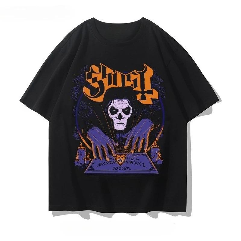 2025 Summer Ghost B.C Band Metal Commemorative T-shirt Papa Swedish Hard  Men's and Women's Short-sleeved Shirts