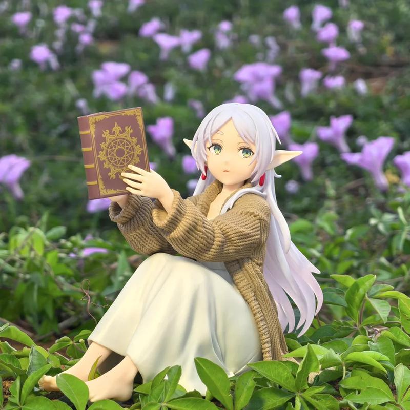 Original Genuine Anime Frieren: Beyond Journey's End 13cm Frieren Sitting Posture Figures Collection Figures Model Toys