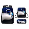 Astro Bot Cartoon Pattern Backpack Shoulder Bag Pencil Case Three Set Piece