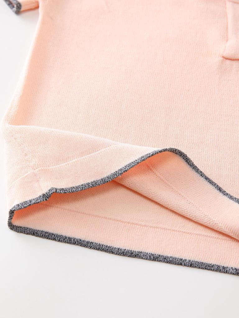 Boy's Knitted Icy Silk Short Sleeve Polo Shirt - Breathable Summer Kidswear