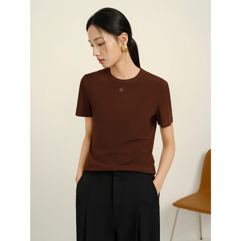 JUZUI Women's Basic Round Neck Short Sleeve T-Shirt