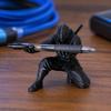 Yousheng 3D Printed Ninja Pen Holder, Unique Ninja Figurine, Creative Desktop Organizer, Desk Decor Craft for Pen Storage