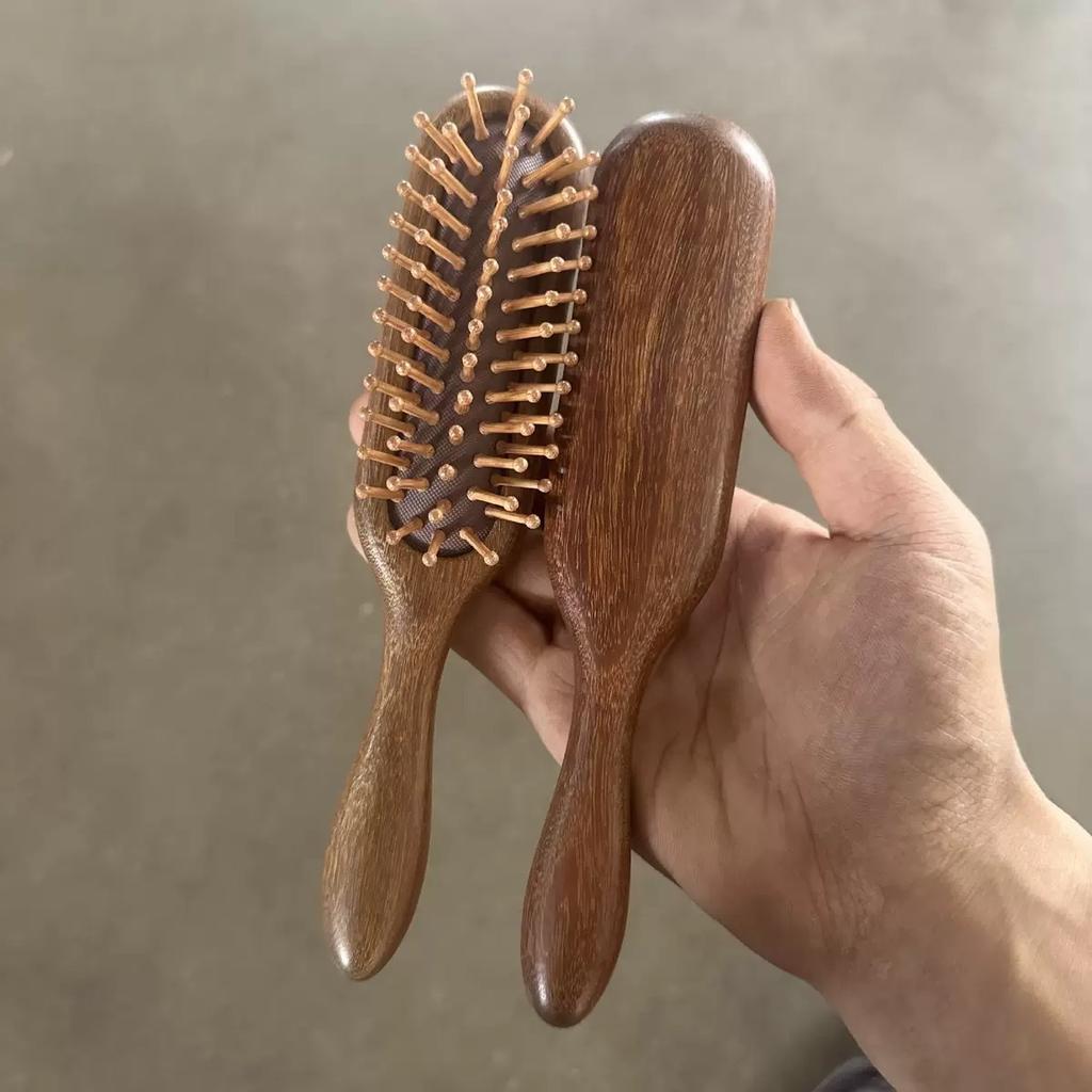 Sandalwood Air Cushion Comb Women's Home Shunfa Head Scalp Meridian Massage Comb Hair Therapy Unclogging Portable Airbag Comb