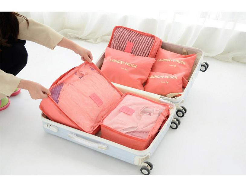 8-teiliges Reise-Organizer-Set: Tragbare Aufbewahrung für Kleidung, Schuhe und Unterwäsche