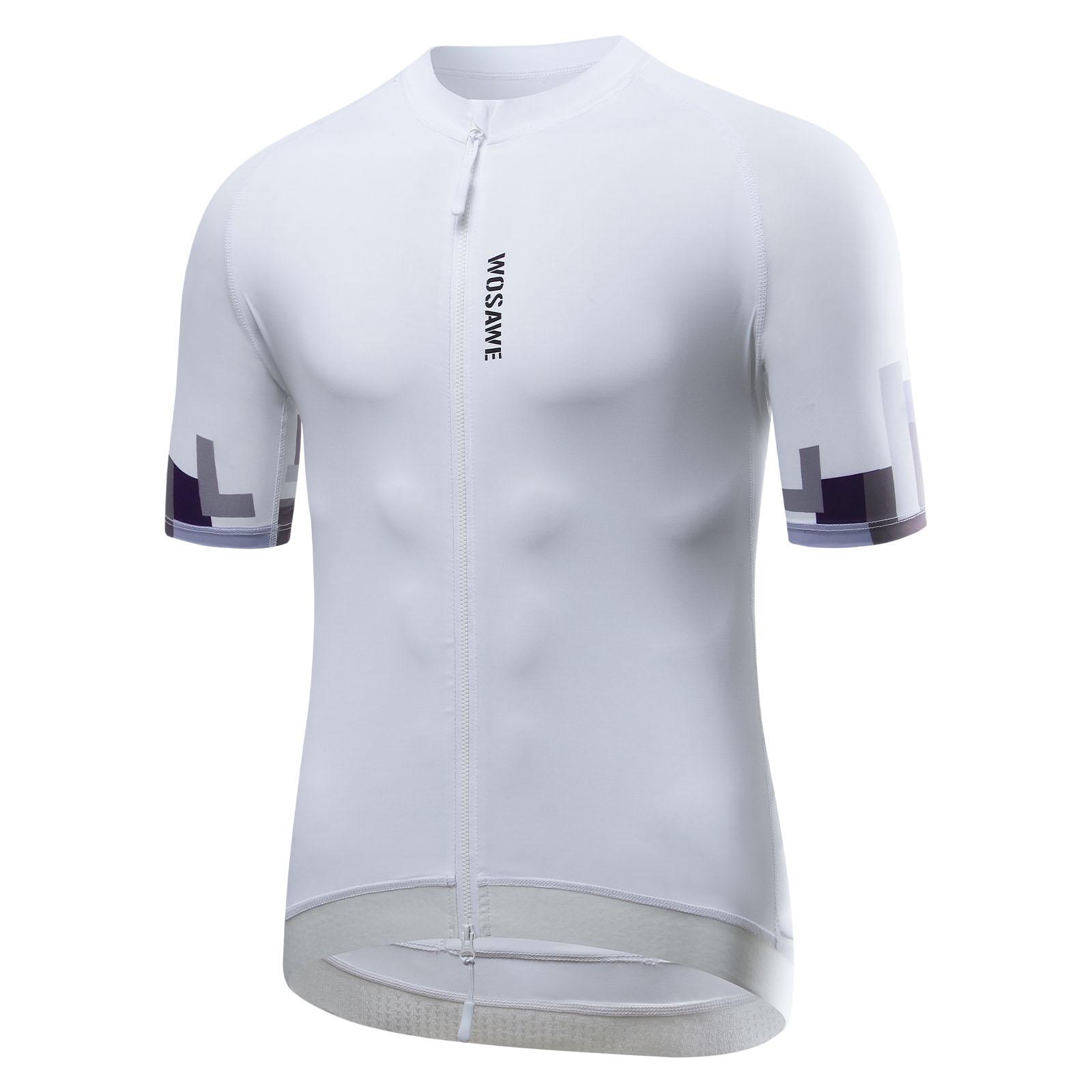 

Wosawe Мужской горный велосипед, дорожный велосипед, приятный к коже, удобный, легкий, дышащий, быстросохнущий, светоотражающий спортивный топ с длинным рукавом для езды 3XL белый