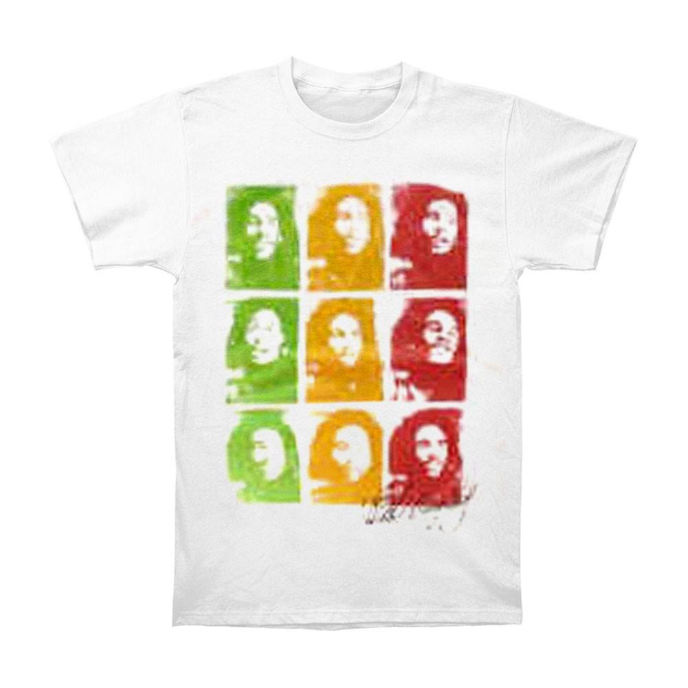 Men s Bob Marley Faces T-shirt Small White M