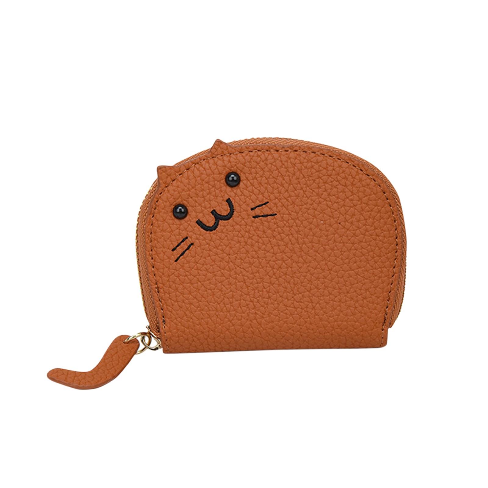 

Мультяшний милий маленький тримач карток Захист від розмагнічування Протиугінний портмоне для водійських прав Маленька сумка для ключів із кількома картками One Size імбирний