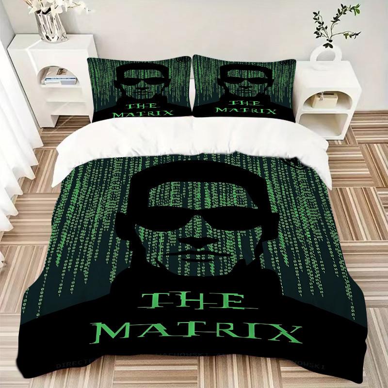 3pcs Matrix, Poster Duvet Cover Set (1 Duvet Cover + 2 Pillowcases, No Core) - Comfortable, And Breathable Bedroom Decoration Yy251104077