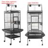 premium iron material seeds anti-spill topplay mansion birdcage With Rooftop Playground bird breeder fit for pet birds