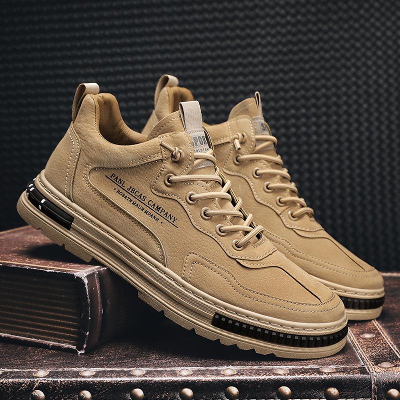 

2024 новые кроссовки для доски корейская версия повседневной спортивной универсальной осенней рабочей кухонной весенней нескользящей мужской обуви модная обувь 44