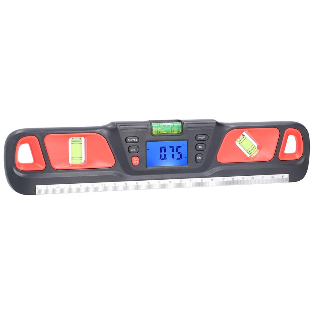 High Accuracy Magnetic Spirit Level Levelling Instrument Mini Digital Protractor for Home Decoration Garden WorkRed