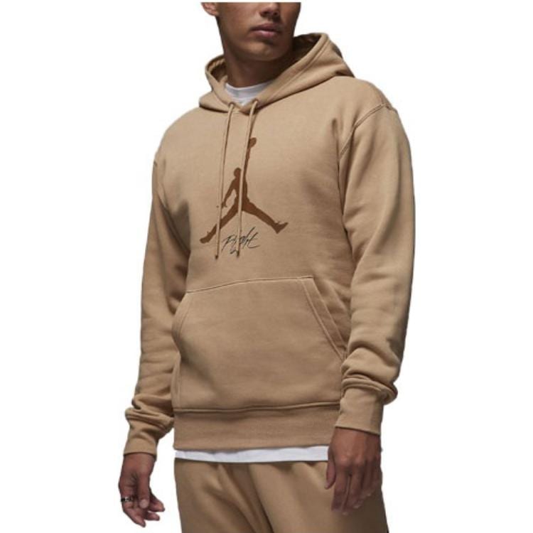 Jordan Sweatshirts Men's Khaki Hooded Moderate Regular FD7546-200