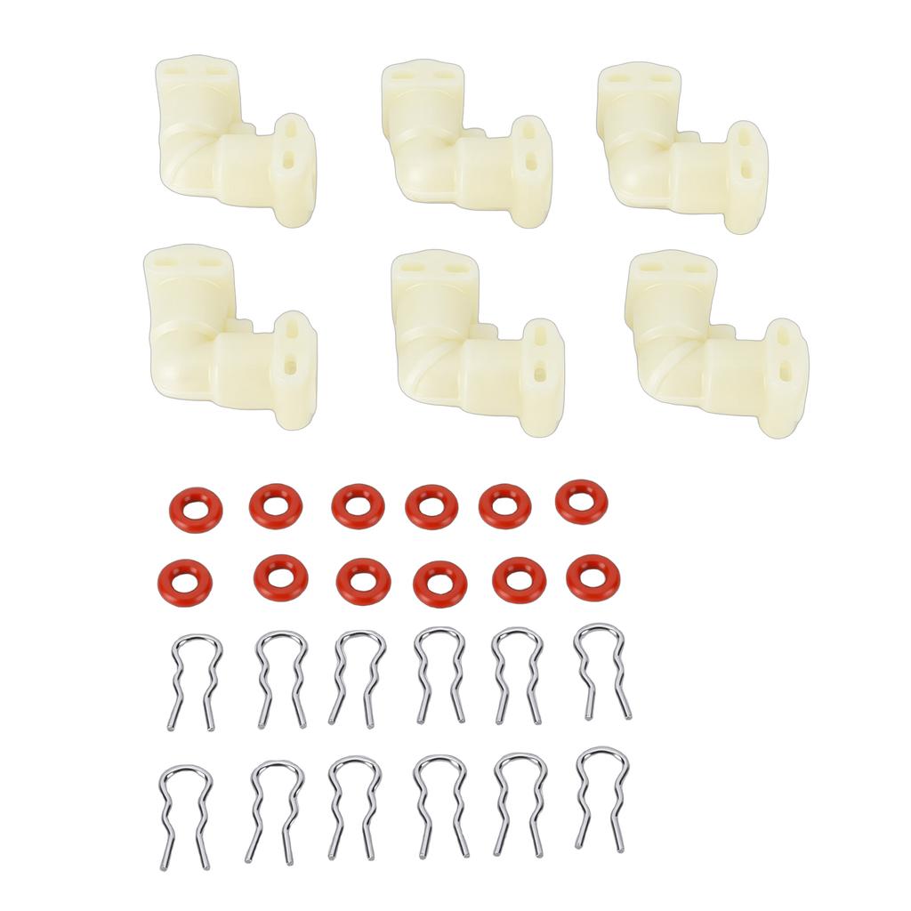 6 pièces Raccord de fluide en forme de L de remplacement pour machine à café Jura Accessoires de raccordement de ligne d'eau Avec joints toriques Colliers de serrage