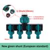4-Way Water Splitters 1" To 3/4" To 1/2" Thread European Standard Female Thread Water Faucet Watering Connector Fittings Valve