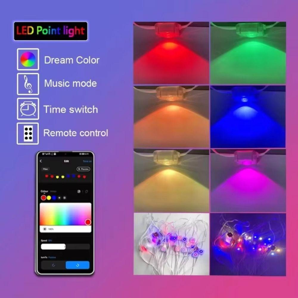 Smart RGB Lights App Remote Control String Lights Permanent Outdoor Lights  Christmas Decor