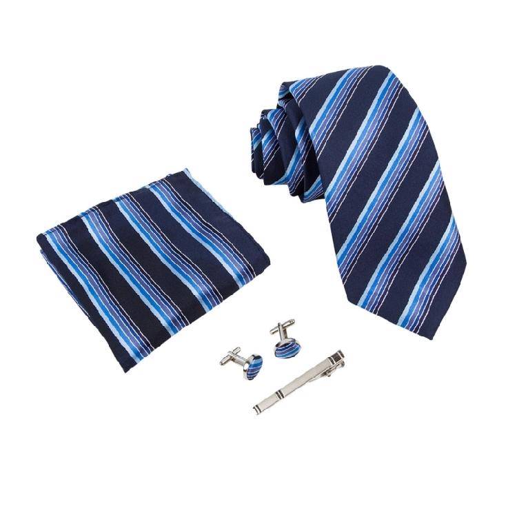 5IN1 Tie Set Formal Office Meeting Attire Neckwear Cufflinks Wedding Accessories