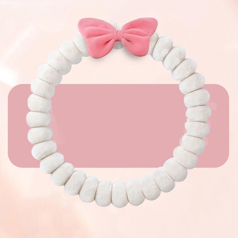 Winter Flauschige Lenkradabdeckung mit Weichem Schleifendesign für ein Warmes und Komfortables Fahrerlebnis bei Kaltem Wetter