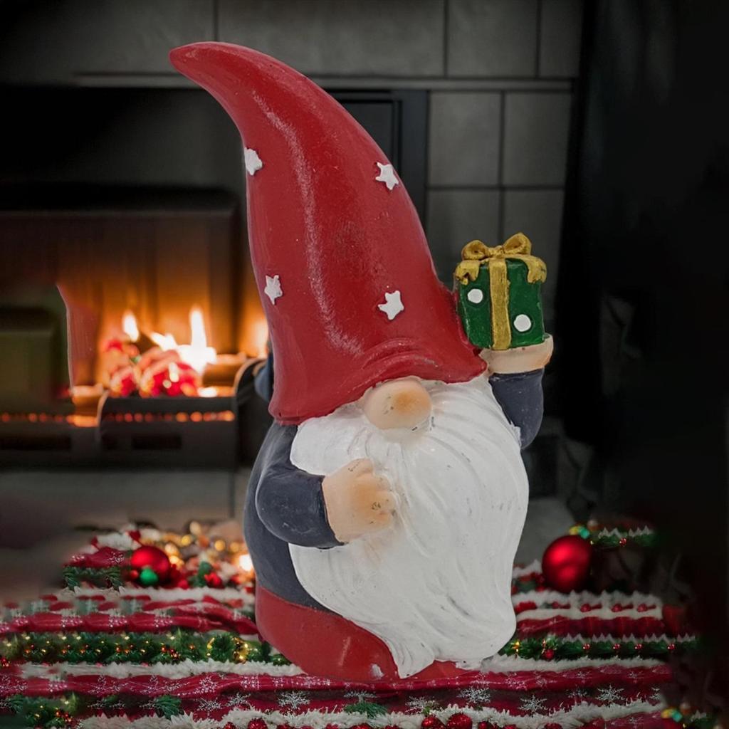 Gnome Home Decor Christmas Garden Gnomes Resin Dwarf White Beard Design For Porch Garden Landscape Living Room Bedroom Kitchen