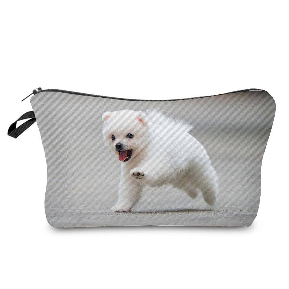 Women Dog Print Cosmetic Bag Toiletries Organize Travel Storage Case 6873