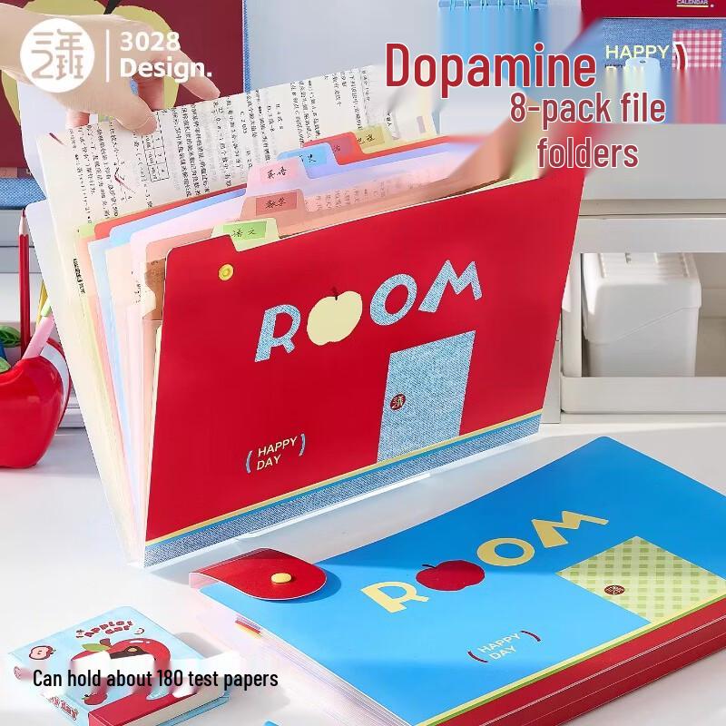 A4 8-Pocket Multi-Layer Accordion File Folder