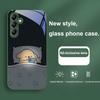 Staying Up Late Dog Male For Samsung Galaxy A01 02 03 Core A04 A14 4G A13 54 34 31 20 25 23 22 5G S21 Ultra S20 Glass Phone Case