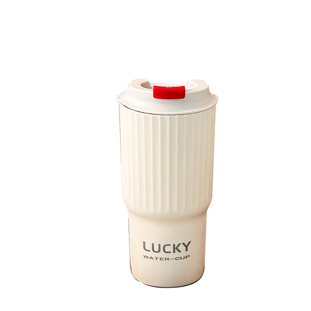 WORTHBUY 650Ml Cute Plastic Milk Coffee Cup With Lid Travel Sport Portable Large Capacity Water Cup Tumbler For Kids Adult