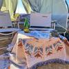 Outdoor Equipment Multi Purpose Ethnic Style Picnic Mat Floor Mat Retro Style Camping Carpet Beach Cover Carpet